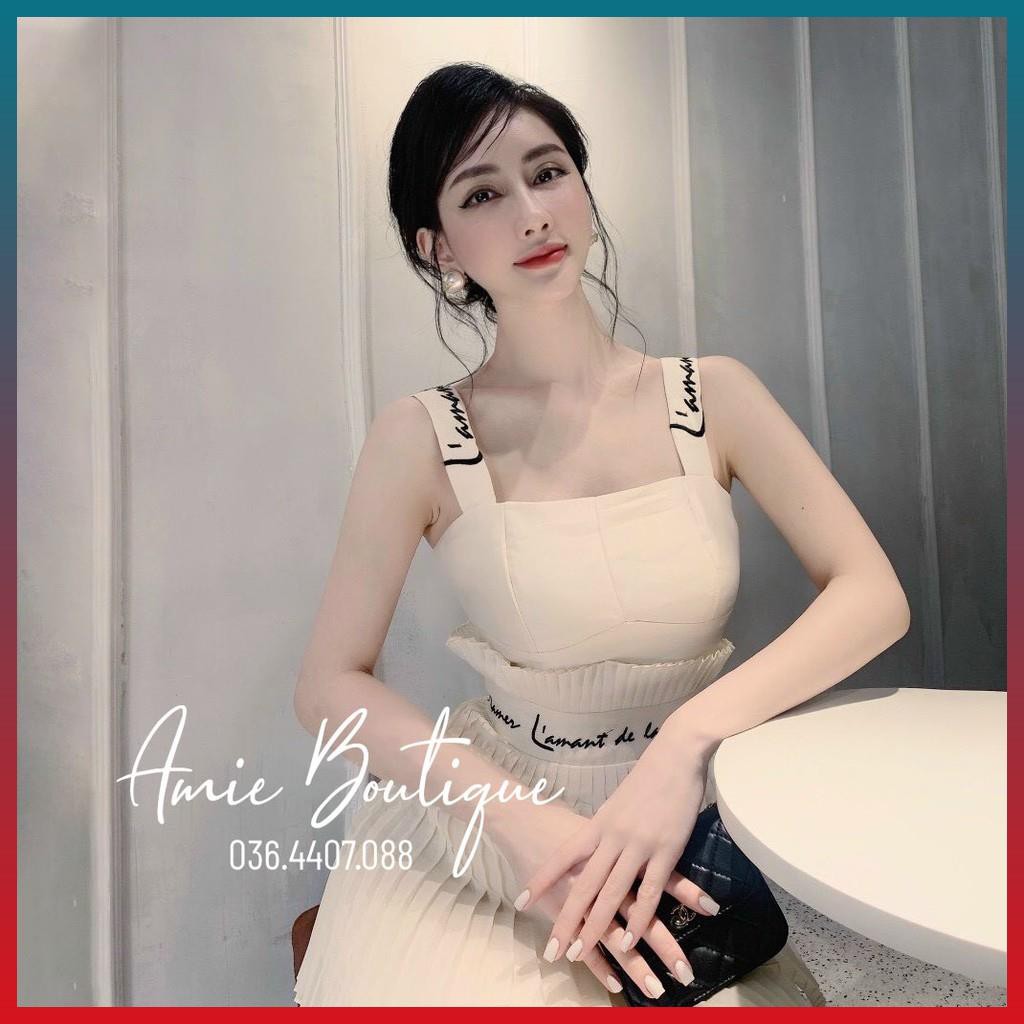 Váy Xếp Ly Nữ Đầm Nữ Dập Ly Thêu Tay Tinh Tế Lịch Sự Sang Chảnh