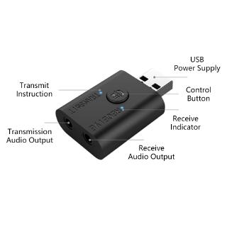 Usb Bluetooth 5.0 2 Trong 1 Cho Xe Hơi