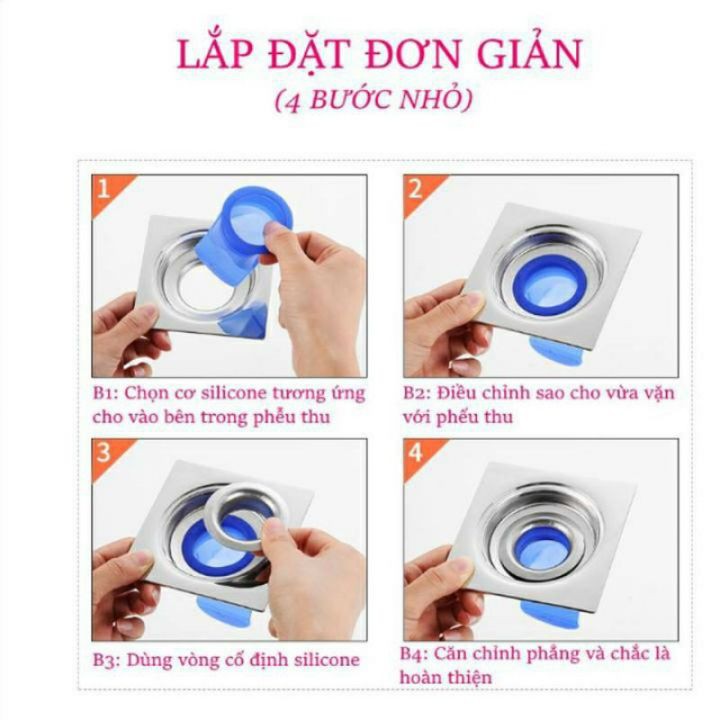 Bộ ống nắp phễu thoát sàn ngăn chặn chống mùi hôi cống thoát nước ngăn côn trùng