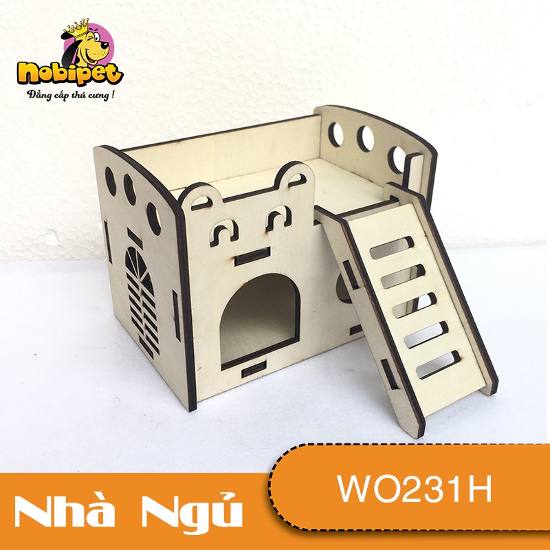 Nobipet - Nhà Ngủ Gỗ NK tự nhiên Giường Tầng