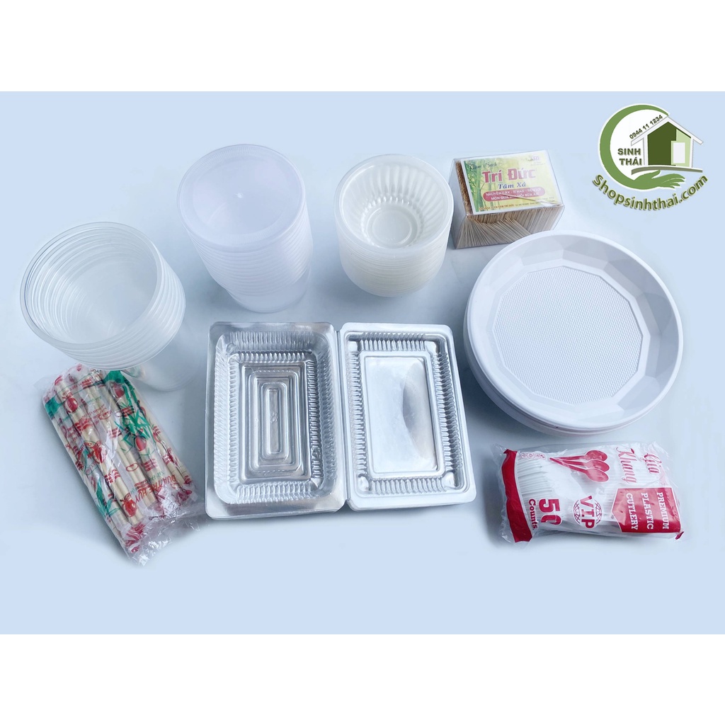 Dĩa, chén, đũa, muỗng, hộp, ly, tô nhựa dùng một lần - Chọn loại