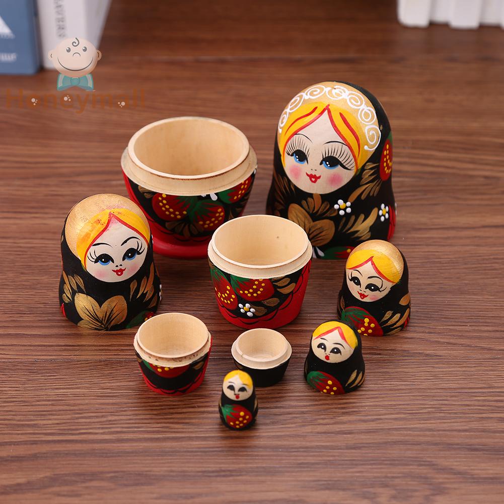 Búp bê Nga Matryoshka bằng gỗ 5 lớp sáng tạo