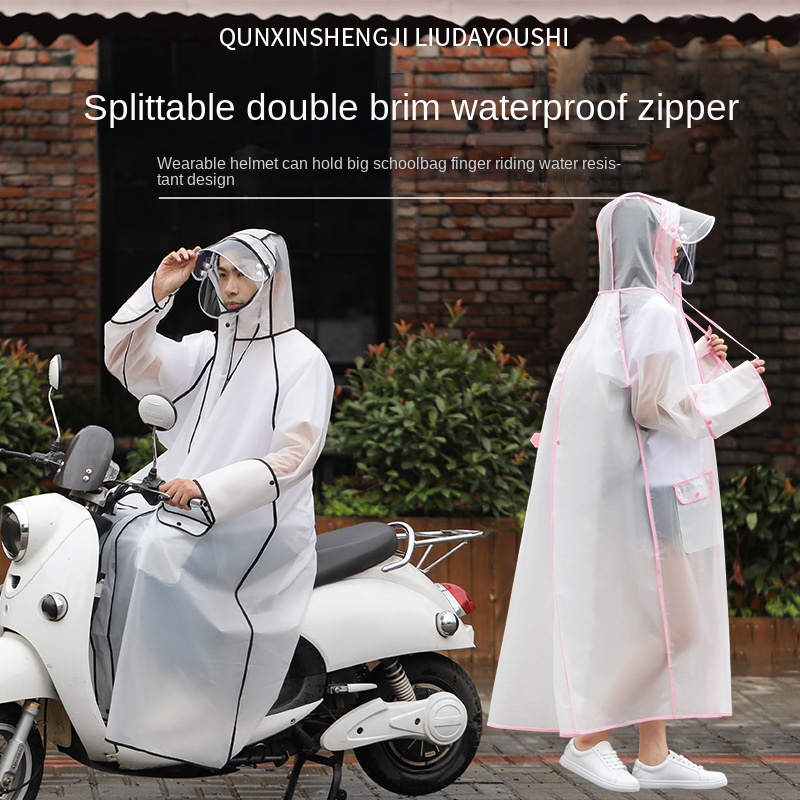Áo Mưa Toàn Thân Có Khóa Kéo Hai Mặt Tiện Dụng Cho Người Lớn Và Trẻ Em