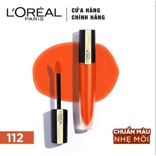 Hàng mall - Son mịn lì cao cấp L'Oréal Paris Rouge Signature 7ml 112 ACHIEVE_CAM ĐẤT (HOT)