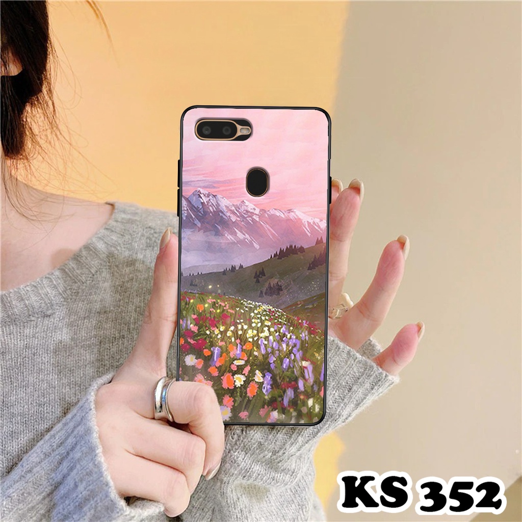 Ốp lưng Oppo F9 - Oppo F7 - Ốp in hình Cánh đồng hoa - Chất liệu TPU siêu bền