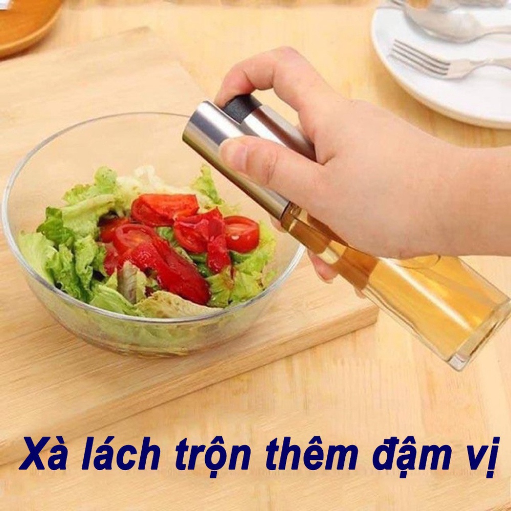 Bình xịt dầu ăn Rapido dạng chai, bình xịt dầu ăn bằng thủy tinh cao cấp