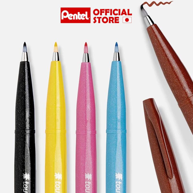 Bút Viết Thư Pháp Brush Sign Pen Pentel - SES15C 12 Màu Pastel