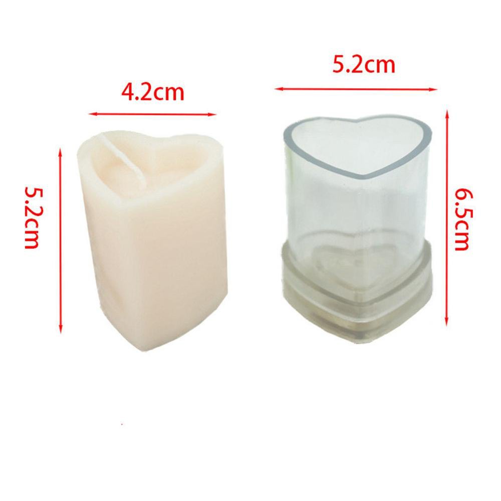 Khuôn Nhựa Làm Nến Xà Phòng Hình Trái Tim Diy