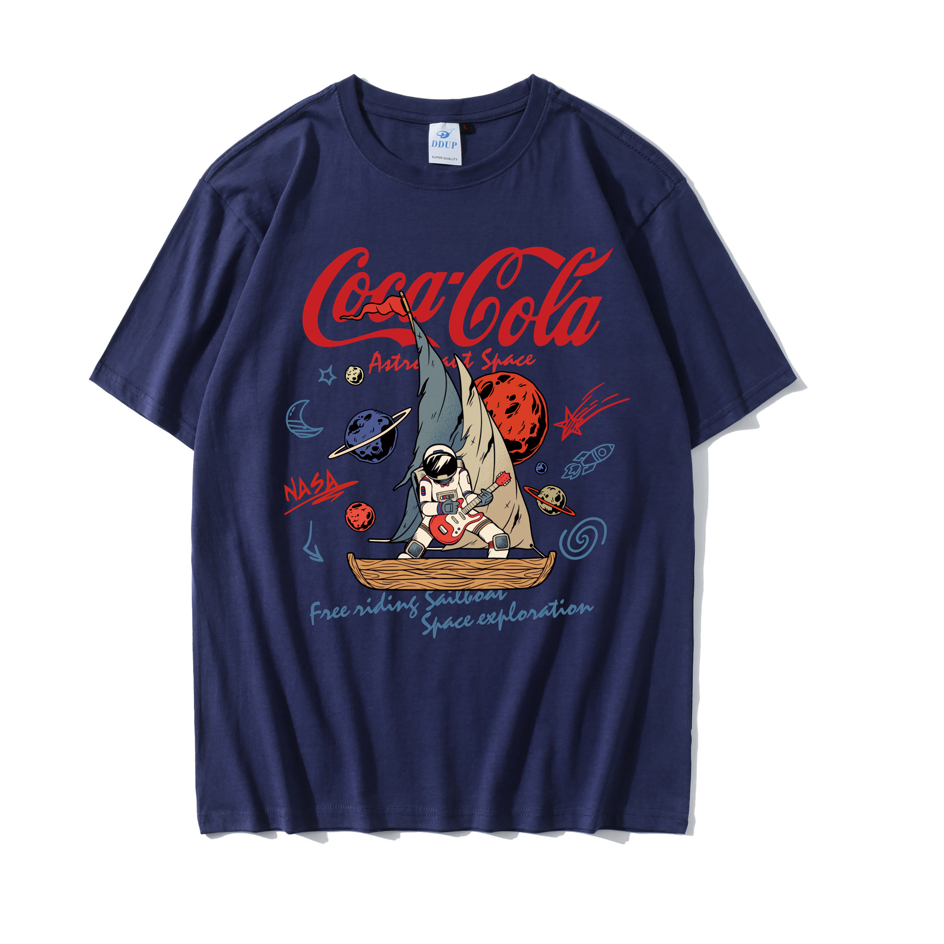 COCA-COLA Áo Thun Nam Tay Ngắn Cổ Tròn Có 9 Màu Thời Trang 100% Cotton