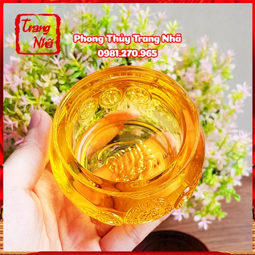 Bát Tụ Bảo - Tụ Bảo Bồn size 5cm - 6cm - 8cm - 10cm - 12cm Lưu Ly Chiêu Tài Hút Lộc