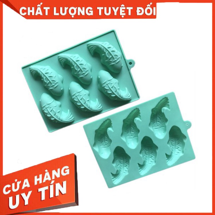 Khuôn silicon hình 6 cá chép nhỏ làm rau cau đẹp mắt
