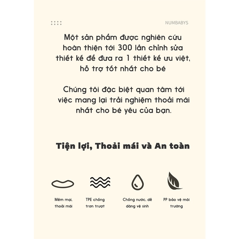 Bệ ngồi bồn cầu cho bé NUMbaby bệ thu nhỏ bồn cầu tập ngồi vệ sinh trên toilet cho bé từ 6 tháng tư thế ngồi tốt nhất bé