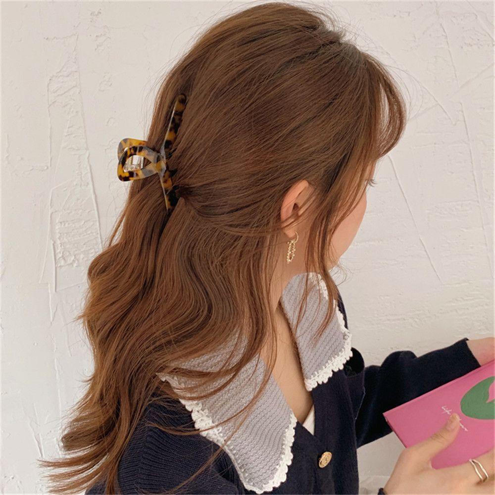 Kẹp Tóc Móng Vuốt Họa Tiết Da Báo Chống Trượt Thời Trang Nữ