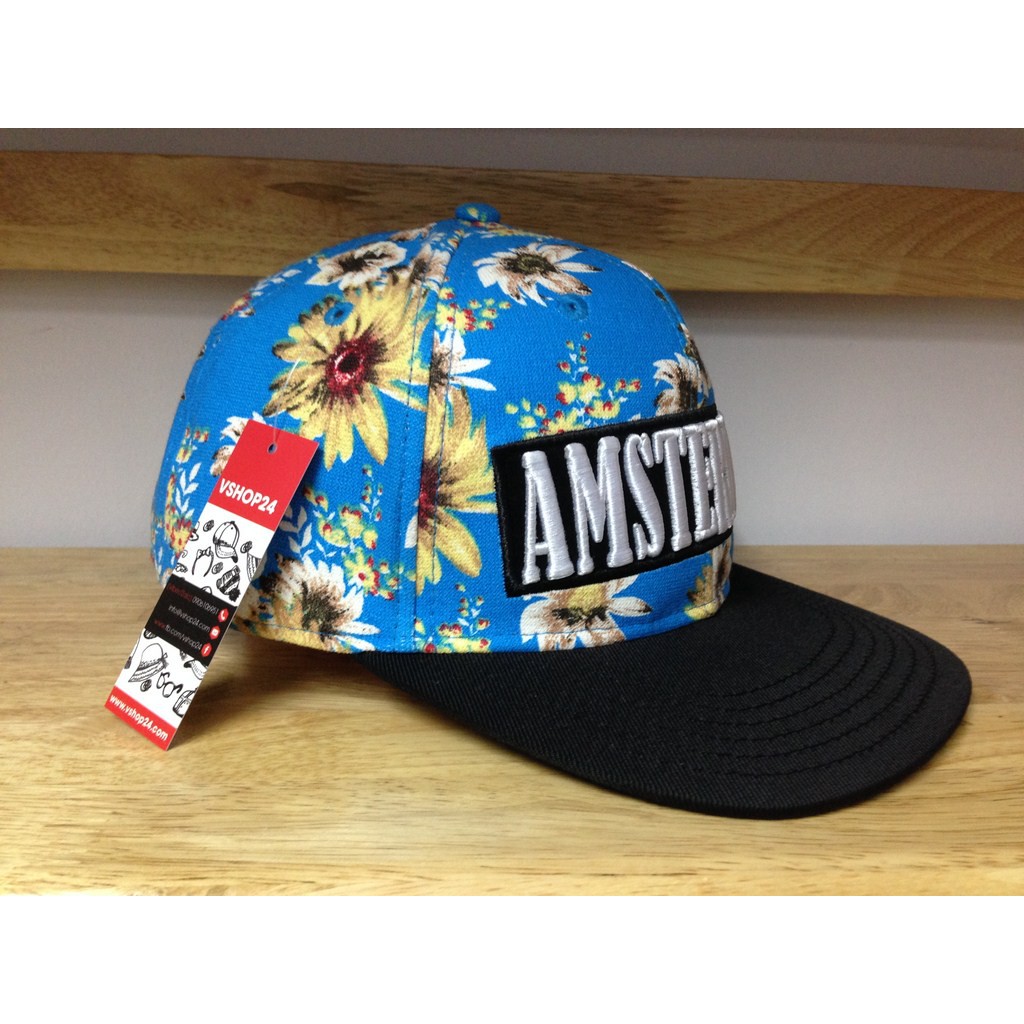 Mũ snapback hoa VNXK Amsterdam