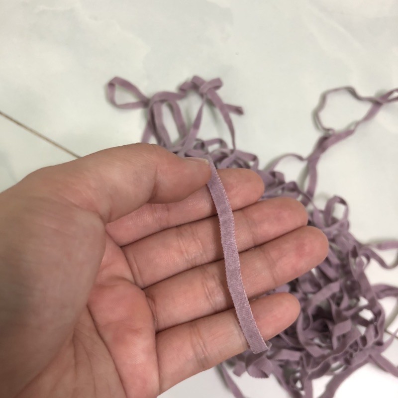 1m Thun Tím Nhạt, Đỏ 5ly (0,5cm) Chuyên May Đồ Lót, Làm Đồ Handmade Hàng Công Ty