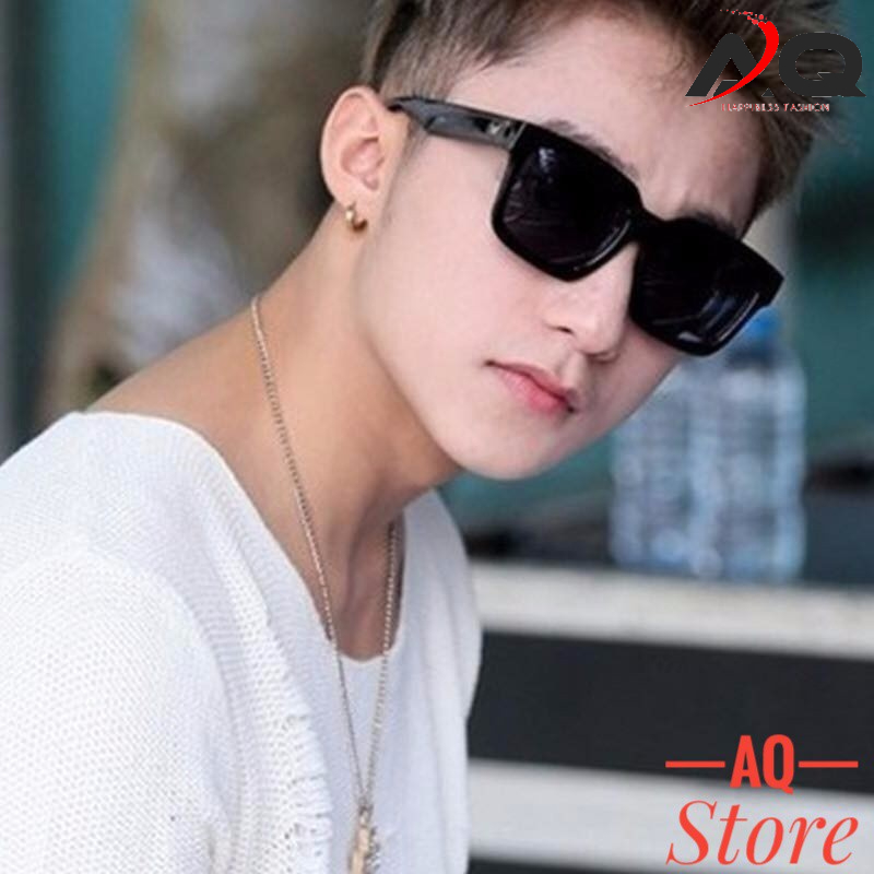 Kính Mát Đen Chữ V Gọng Lớn Phong Cách Hàn Quốc Sơn Tùng MTP- AQSTORE