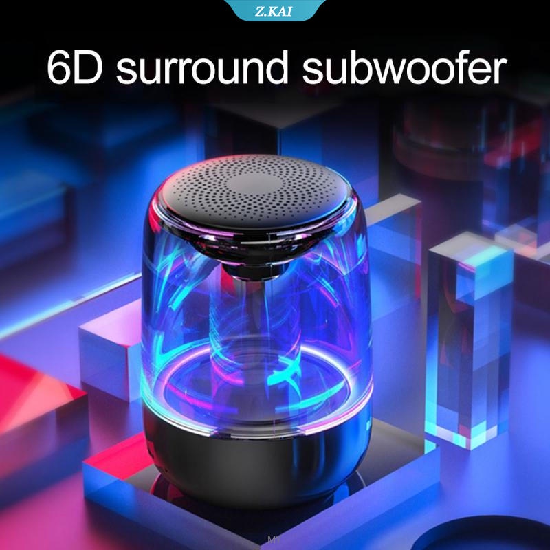 Loa bluetooth 5.0 mini có đèn LED dùng nghe nhạc MP3 cho PC/điện thoại