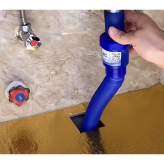 Dây ruột gà, ống thoát nước bồn rửa bát chén, máy giặt tiện dụng màu xanh đầu ống rộng 3,2cm dài từ 35cm - 80cm. -