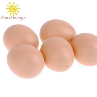 Set 6 Quả Trứng Gà Nhân Tạo Bằng Nhựa Dùng Để Trang Trí