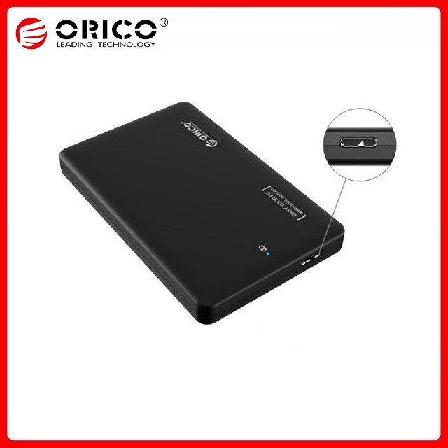 Hộp Đựng Ổ Cứng Di Động 3.5"/2.5" USB3.0 Type C ORICO 3588C3-BK - BH Chính Hãng 12 Tháng VISCOM