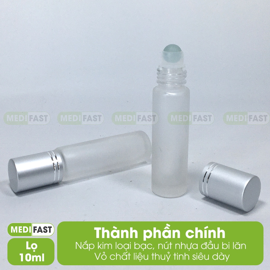 Dụng cụ đựng mỹ phẩm tinh dầu, dầu dừa, chai bi lăn 10ml vỏ lọ thủy tinh, siêu tiện lợi.