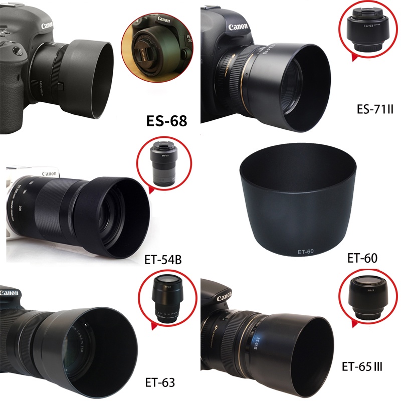 Loa Che Nắng Cho Máy Ảnh Canon ES-68 / ES-71II / ET-54B / ET-60 / ET-63 / ET-65Iii