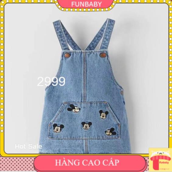 Yếm váy bò Mickey bé gái 3-8 tuổi '