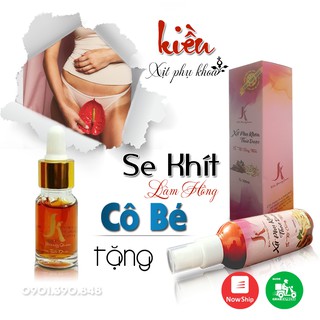 [Mịn Trên Khít Dưới] COMBO 1 CHAI XỊT PHỤ KHOA KIỀU + 1 CHAI SERUM KIỀU-Se Khít, Làm Hồng Vùng Kín, Chống Lão Hóa