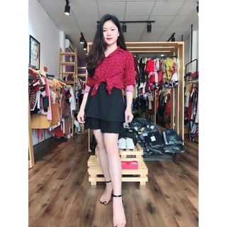 áo sơ mi chấm bi