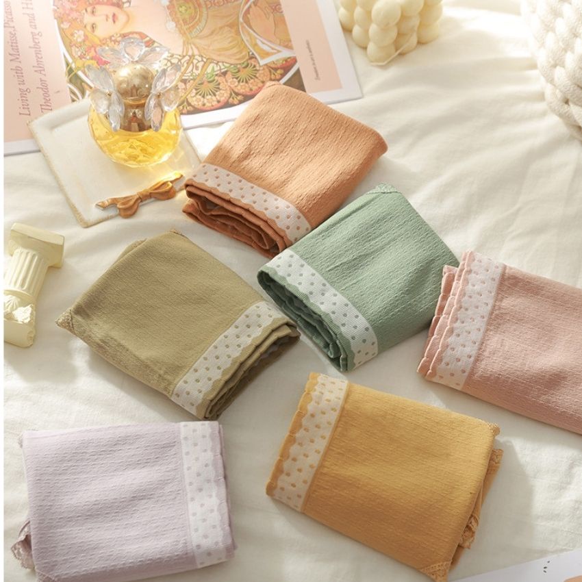 Quần Lót Nữ - Quần lót nữ cotton vải mềm viền ren ôm bụng kháng khuẩn thông hơi co giãn tốt Q13