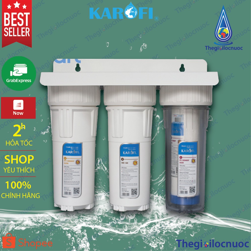 Bộ cốc lọc 123 Karofi 10inch