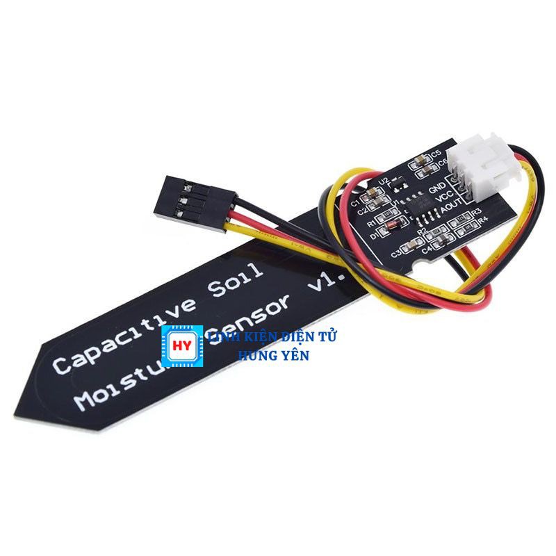 Cảm biến độ ẩm đất điện dung chống ăn mòn, điện áp rộng 3.3 ~ 5.5V