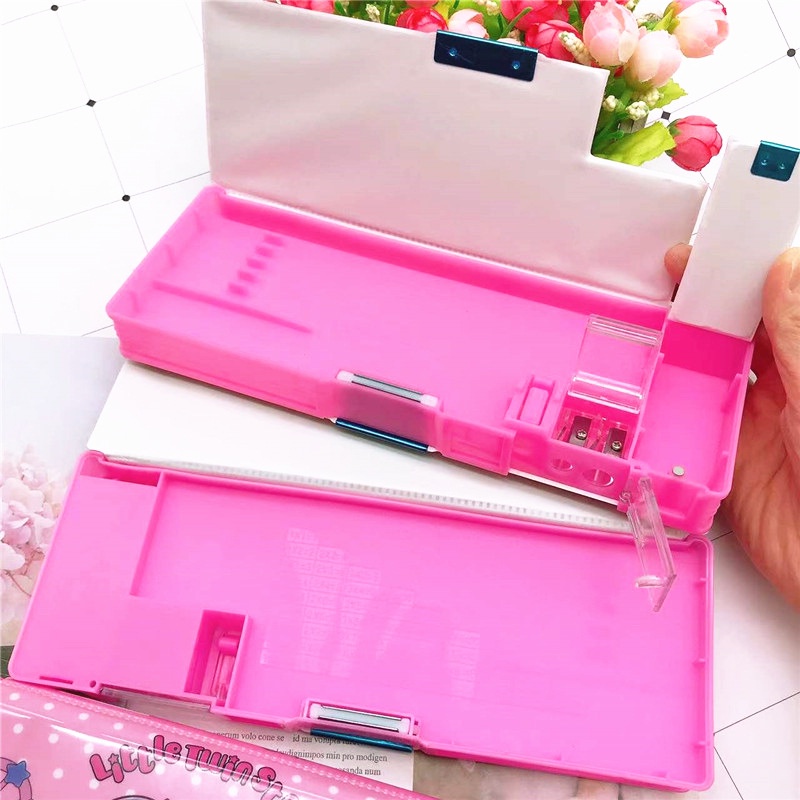 Hộp Đựng Bút Đa Năng Họa Tiết Hoạt Hình Kuromi Sanrio Cinnamoroll My Melody Hai Mặt Cho Học Sinh