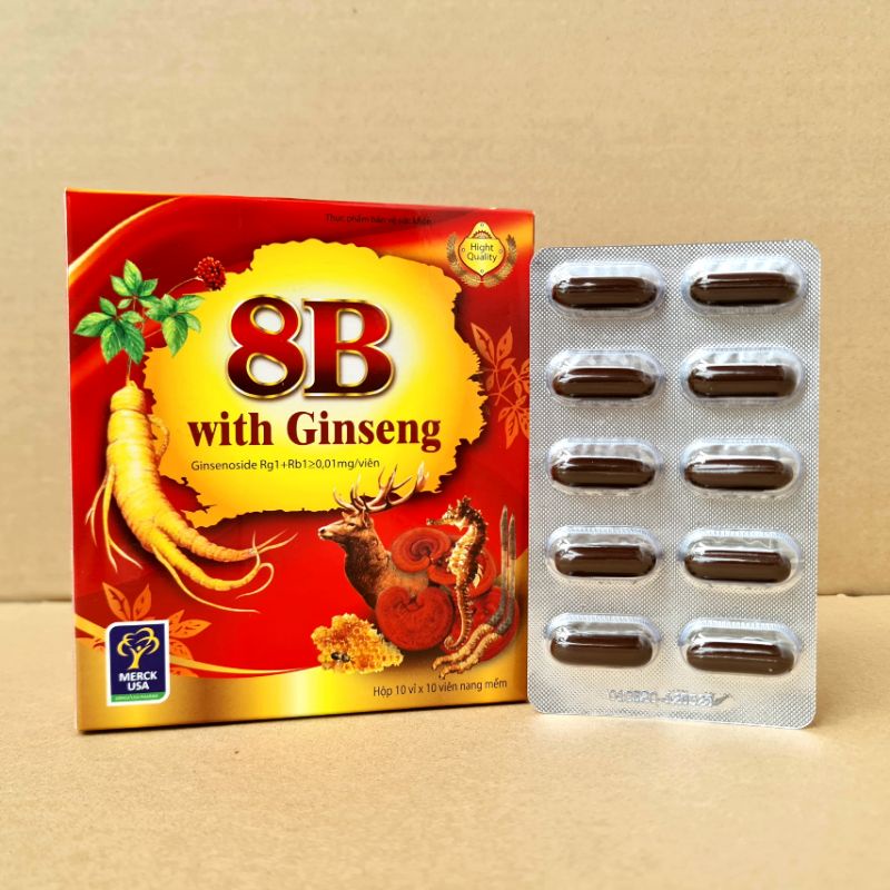 Thuốc bổ nhân sâm 8B With Ginseng giúp ăn ngủ ngon, phục hồi cơ thể