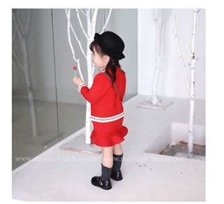 Set váy len cừu cho bé