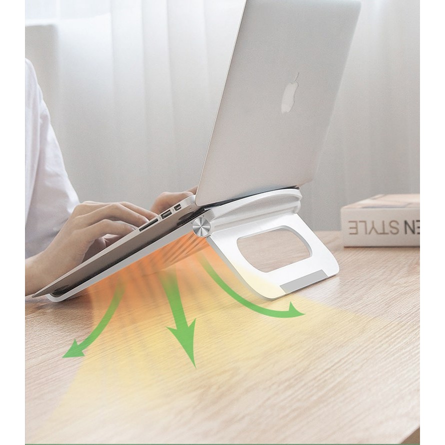 Giá đỡ laptop  tản nhiệt có thể gấp gọn chỉnh độ cao để laptop, ipad, macbook, surface MOCATO 305 | BigBuy360 - bigbuy360.vn