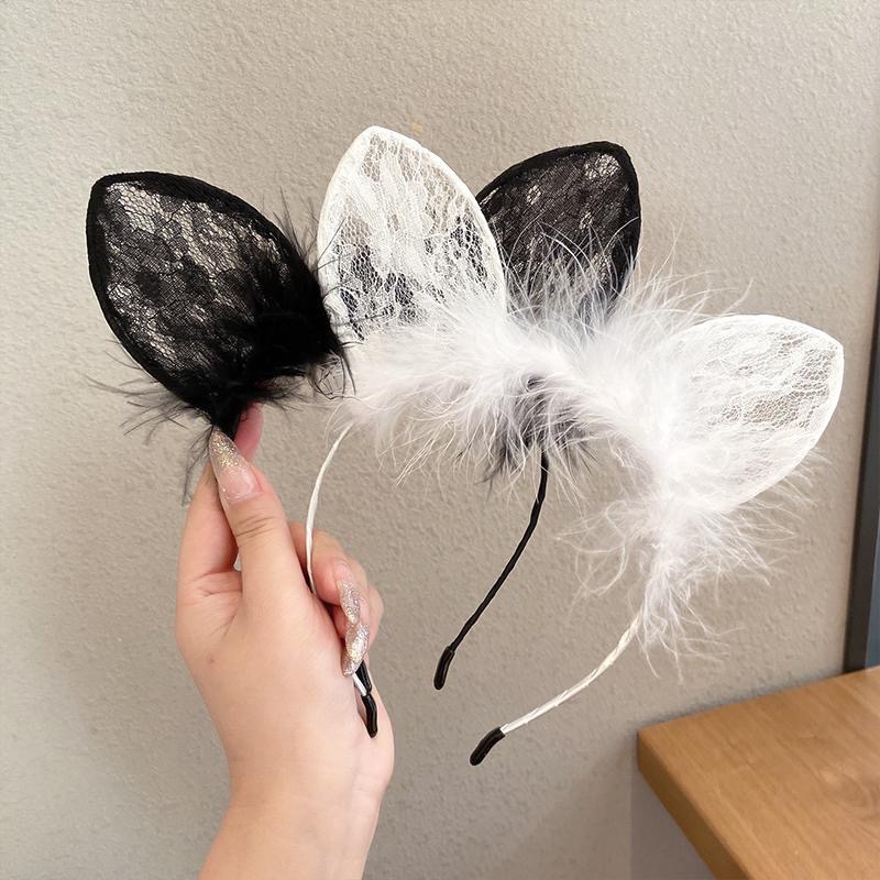 Băng đô ren đính nơ xinh xắn phong cách Hàn Quốc cho nữ