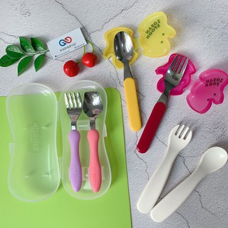 THÌA/DĨA INOX CÓ NẮP ĐẬY HÌNH THÚ