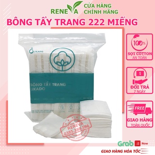 BôngTẩy Trang 222 MIẾNG, Bông Tẩy Trang LIKADO 3 Lớp 2 Mặt Chất Liệu Cotton 100% Làm Sạch Nhanh Chóng BTT01 RENEVA