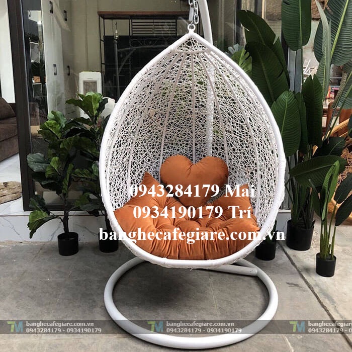 Bộ ghế xích đu thư giãn đẹp xích đu trang trí ban công sân vườn quán cafe