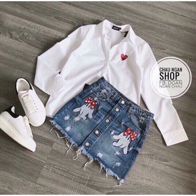 ÁO SƠ MI NAM NỮ THỜI TRANG CAO CẤP THÊU TRÁI TIM | BigBuy360 - bigbuy360.vn