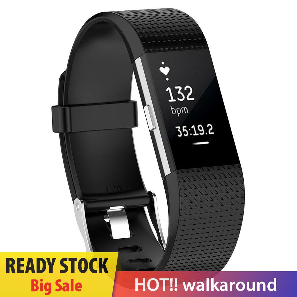 Dây đeo đồng hồ thể thao bằng silicon mềm cho Fitbit Charge 2 # 8y