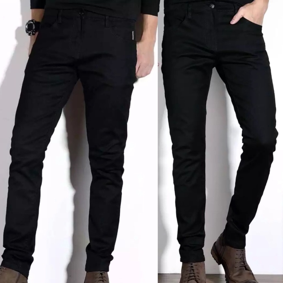 Quần jean nam đen trơn chất bò cao cấp co dãn 4 chiều đẹp from dáng skinny mẫu mới thời trang cao cấp beautifulgilr Y07