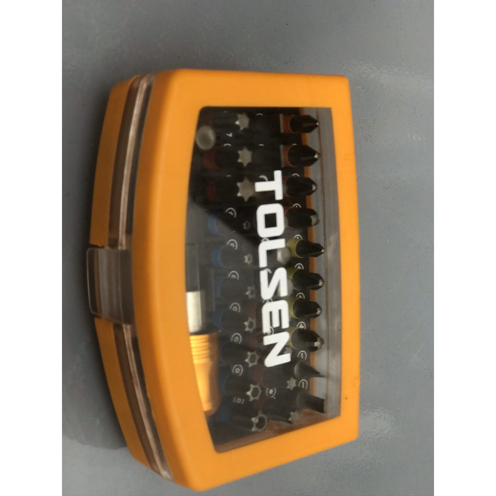 Bộ mũi vít Tolsen 20370 38 chi tiết siêu cứng kèm đầu chuyển chính hãng