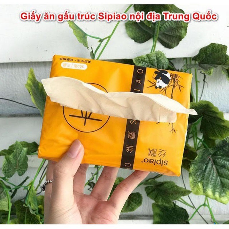 Thùng 30 Gói Giấy Ăn Gấu Trúc Sipiao Siêu Dai Dùng Cực Thích
