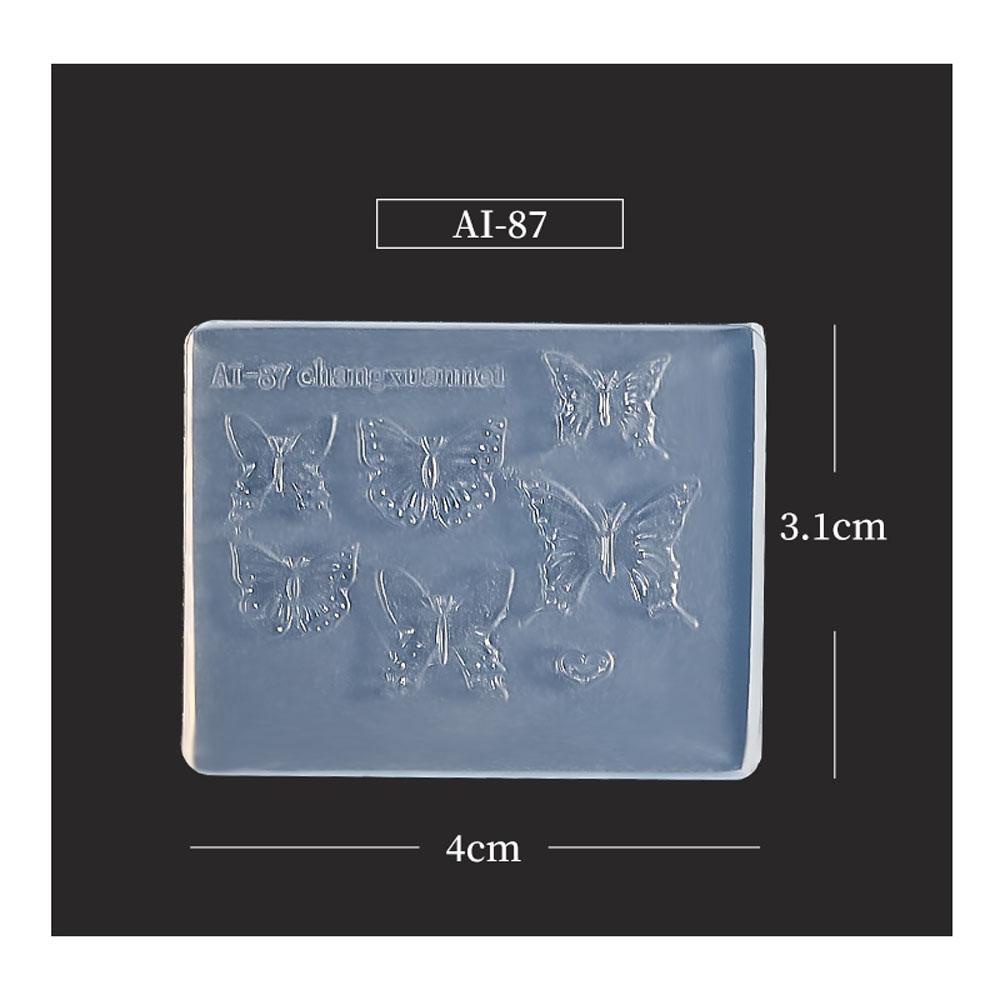 Khuôn In Trang Trí Móng Tay Bằng Silicone Tự Nhiên Dễ Thương|Khuôn Làm Móng Hình Bướm 3D