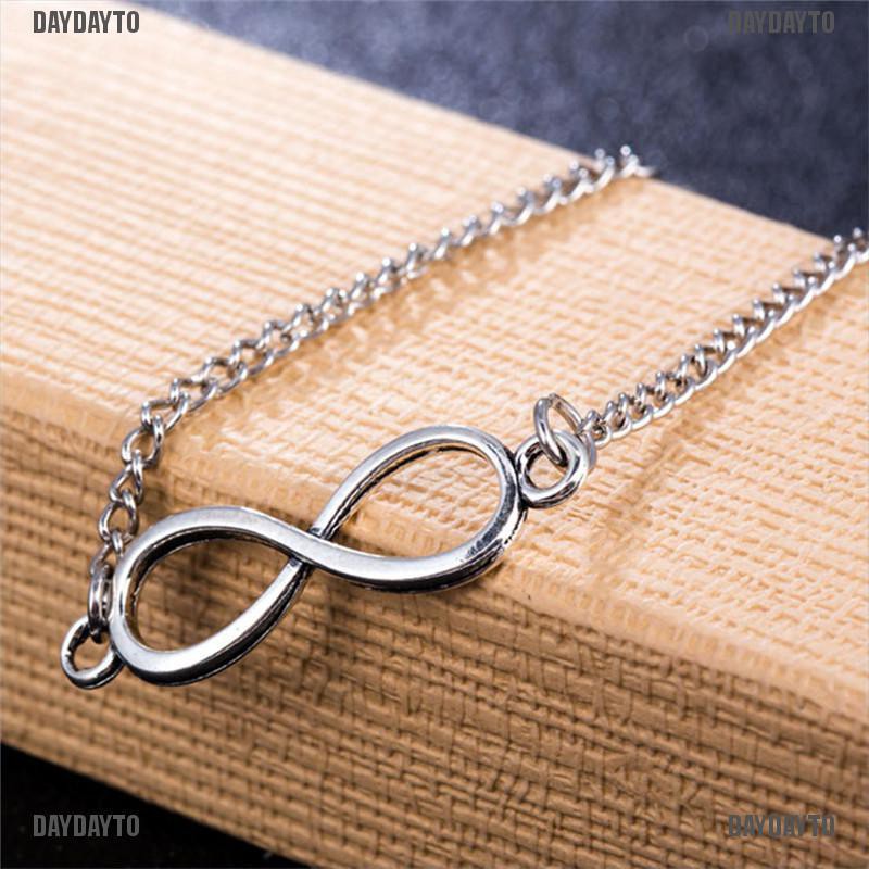 Vòng Tay May Mắn Mạ Bạc Hình Số 8 Cho Nam Và Nữ