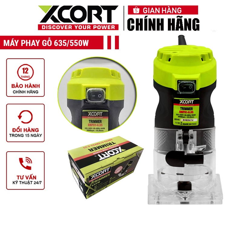 Máy phay gỗ - máy soi gỗ cầm tay 550W XCORT Cực khỏe