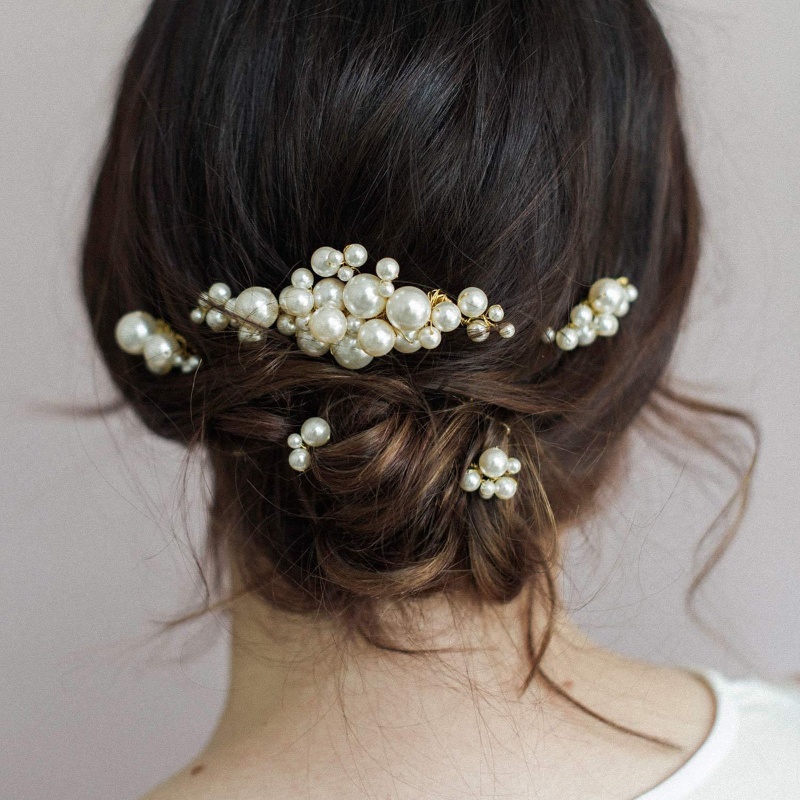 Lược Cài Tóc Đính Pha Lê Handmade Dành Cho Cô Dâu