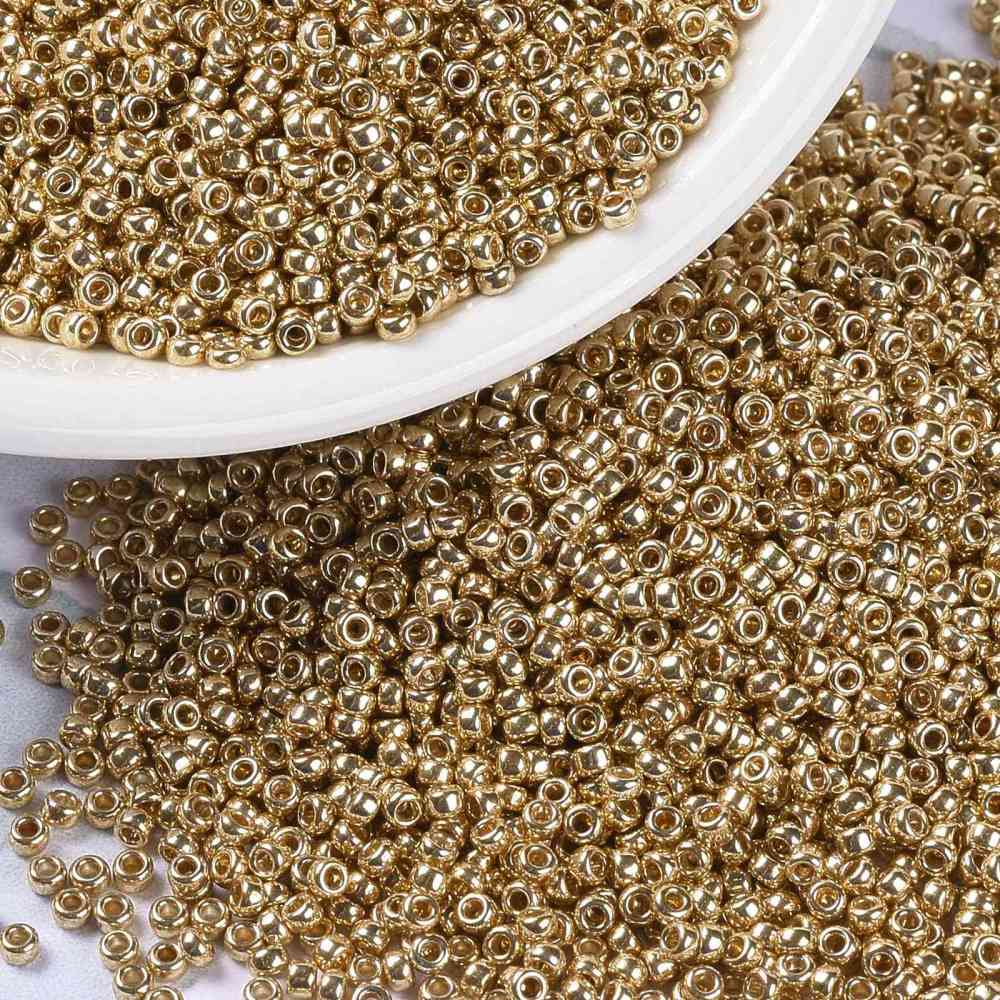 Set 5555 Hạt Cườm Tròn Mạ Vàng Dùng Làm Đồ Trang Sức 0.7mmabout 5555G/Chai 10G